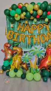 Paket Dekor Balon Tema Dinosaurus Set Hewan Jurassic Park Dekorasi Pesta Ulang Tahun Anak Perlengkapan Ultah