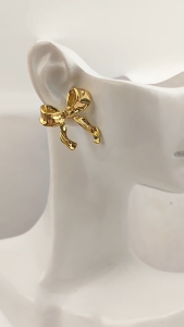 Bestella💗2PCS/Set Ins Anting-anting Logam Pita Gaya Eropa Dan Amerika/Anting-anting Temperamen Kepribadian Sederhana COD