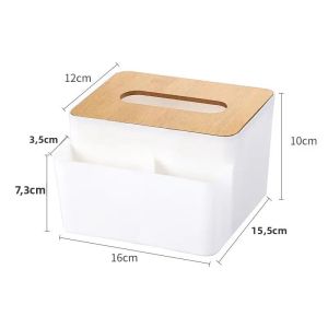 Hộp Đựng Khăn Giấy Nhựa Hiện Đại 1 Cái Có Nắp Gỗ Hình Vuông Hộp Đựng Khăn Ướt Hộp Đựng Giấy Vệ Sinh Cho Nhà Và Xe Hơi