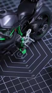 MAKEDA | 1:12 Scale Ninja H2R H2 Model Toy Motorcycle Alloy Diecast Shock Absorption Rubber Tires Front Wheel Steering Motorbike Toys