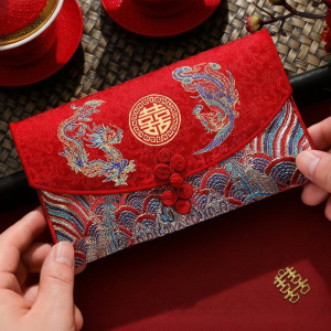 LANGMANXISHI | Wedding Exclusive Brocade Embroidery Red Envelope Bag