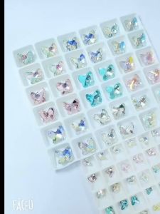 Butterfly Super Flash Nail Deco Nail Accessories Diamond DIY Accessories 大蝴蝶 小蝴蝶品质超闪透尖底钻异形美甲钻 skycitynails (ready stock)