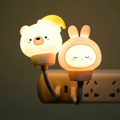 Đèn ngủ MINI cắm ổ USB với các con hình thỏ mèo gà dễ thương 🥰