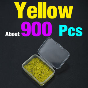 900Pcs Red Yellow Fishing Bait Rubber Bands High Elastic Worm Bait Bands for Red Worm Bait Threader Quick Bait Loading Rings