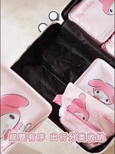 กระเป๋าจัดเก็บของ Sanrio Melody แท้ 100% กระเป๋าแยกประเภท กันน้ำ กันความชื้น กระเป๋าใส่เสื้อผ้า รองเท้า สีน้ำตาล ของขวัญวันเกิด Cinnamoroll LFB318