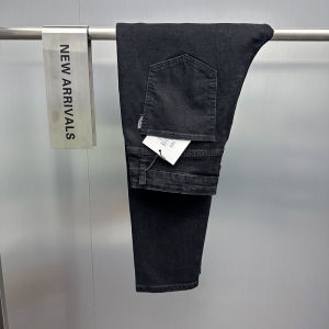 Black Washed Casual Straight Leg Jeans Mens Spring Autumn Fashionable Korean Style Cotton Denim Pants Modern Style Long Trousers