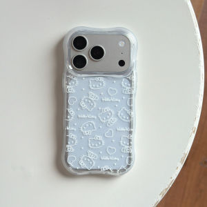 Sanrio | Ốp Điện Thoại Hello Kitty Wave Full Screen Line Hoạt Hình Sanrio Chất Liệu Acrylic Dành Cho iPhone 17/16/15 Pro Max - Vỏ Bảo Vệ Chống Sốc Dễ Thương