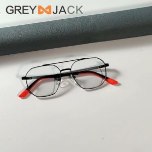 Grey Jack Kacamata Antiradiasi Blueray Kotak Double Bridge Minus Photocromic 844