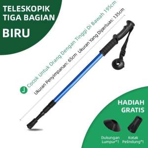 [100% ORI] ST Trailtop Alat Tracking Pole Lipat Tongkat Gunung Trekking Hiking Dapat Diatur Sesuka Hati 65-135cm