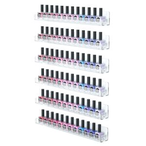 Nail Polish Wall Rack 15 Inch Clear Acrylic Nail Polish Organizer Purpose Acrylic Floating Shelves