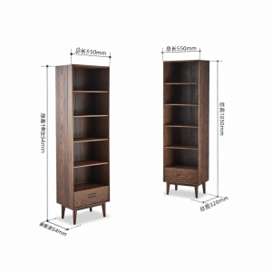 YUANSHI YUANSU | Nordic Style Solid Oak Bookcase Bookshelf