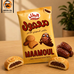 Al Batal Maamoul Regular Small – 19 g traditional pastry filled with smooth date paste ( 1 box )