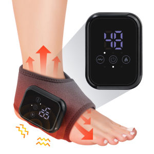 Portable Foot Massager Ankle Brace Joint Protection Heating Vibration Wrap for Plantar Fasciitis Rechargeable Ankle Support