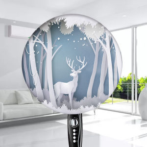 Full-Coverage round Electric Fan Dust Cover Outdoor Protection Accessories Home Use Standing Fan Cover Country Style
