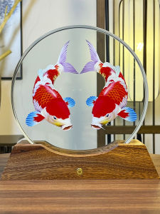 Luxurious Crystal Decorative Figurine Creative Koi Fish Design for Living Room TV Cabinet Decoration Perfect Housewarming Gift