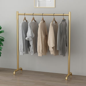 Simple Stand-alone Single Rod Clothes Drying Rack Bedroom Dormitory Room Hanging Clothes Rack Balcony Laundry Drying Rack