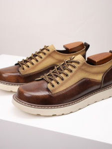 Vintage Work Leisure Leather Shoes for Men