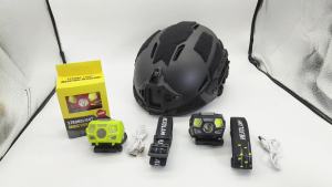 Tactical Helmet Light Signal Lamp Sensor Headlamp USB Charging Waterproof Hunting Fishing Headlight For FAST MICH NVG Helmet
