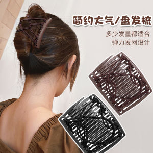 เครื่องประดับผมแบบใหม่สำหรับผู้หญิงปี 2024 เครื่องมือสำหรับทำผมแบบใหม่ที่ด้านหลังศีรษะพร้อมแปรงและกิ๊บติดผมแบบหนีบผมสำหรับการตกแต่งผม
