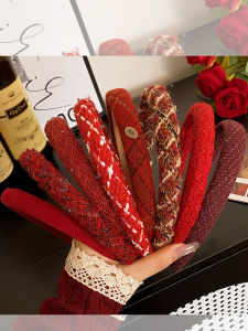 Blue Fresh Style Hairband Womens High Forehead Fashionable Elegant New 2025 Hair Clip Headwear Korean Style Fresh Outfit