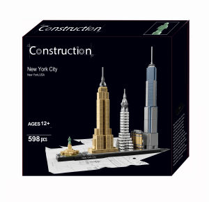 City Skyline New York Landscape Statue of Liberty Building Blocks Toy