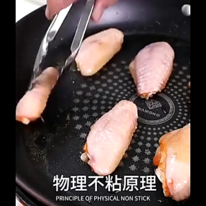 Center Point Non-stick Diamond Frying Pan Kitchen Iron Frying Pan for Gas Stove induction Cooker 28CM