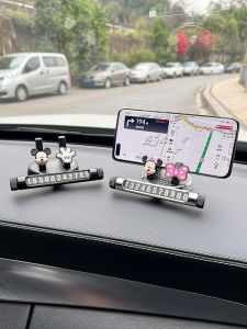 Temporary Parking Number Plate Creative Car Moving Phone Card Multi-Function Car Phone Holder Car All Products