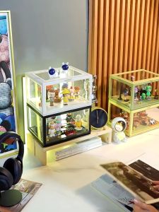 e99store Clear Plastic Storage Display Case Model Display Shoes Storage Box Toys Organization and Display