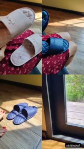 Aerosoft(แอโร่ซอฟ)สลิปเปอร์รองเท้าใส่เดินในบ้านกันลื่น รองเท้าเพื่อสุขภาพพื้นนิ่ม น้ำหนักเบามาก ใส่ได้ทั้งหญิงและชาย รุ่น U6552 สีกรม