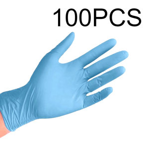 20/50/100PCS Nitrile Gloves Disposable Blue Gloves Household Kitchen Living Room Cleaning Hairdressing Nail Car Wash Tools