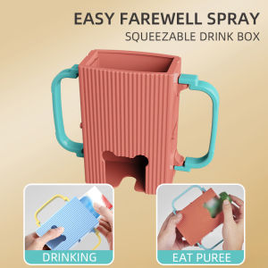 Adjustable Toddler Juice Box Holder - Baby Food and Juice Box Anti-Extrusion Bracket， Milk Carton Cup Holder with Portable
