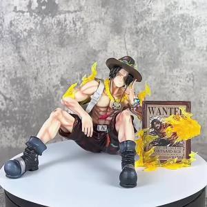 Bandai | Mô Hình Nhân Vật Ace Nắm Đấm Lửa One Piece Ngồi Màu Đỏ & Vàng Chất Liệu PVC Đồ Trang Trí Bàn Làm Việc Đồ Sưu Tầm Quà Tặng Thời Thượng Dành Cho Fan.