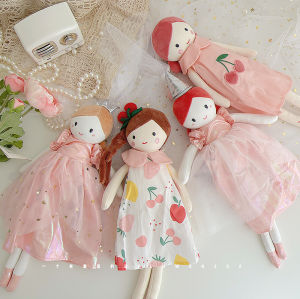 Scandinavian Ins Dress-Wearing Girl Comfort to Sleep with Cotton Doll Can Change Clothes Figurine Doll Birthday Gift