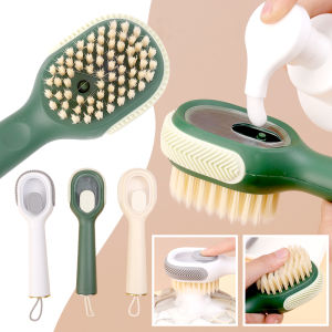 Shoes Washing Brush Multifunctional Household Soft Bristle Cleaning Brush With Liquid Dispenser Clothes Shoes Brush