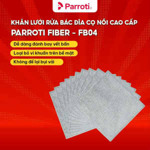 Khăn Lưới Rửa Chén Bát Lau Bếp Sợi Kim Loại Miếng Cọ Rửa Đa Năng Giẻ Rửa Bát Đĩa Xong Nồi 2 Trong 1 Parroti CA01