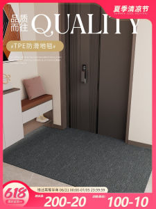 Thickened Entrance Door Mat Customizable Anti-Slip Pure Color Dirt Resistant Door Mat Grey Entrance Hall Carpet for Home Use