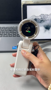 3-in-1 Turbo Fan 5-speed Adjustable USB Charging Handheld Fan with Neck Strap Foldable Desktop Fan Travel Mini Fan