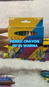 PENSIL CRAYON ISI 24 WARNA / PENSIL WARNA GAMBAR 24PCS / CRAYON SET ANAK 24 ART SET / ARTSET 24 PCS / PENSIL KRAYON ANAK / K P