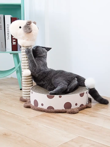 "LOCAL STOCK" Cat Scratching Posts Bed for Indoor Cats with Play Ball Cardboard Bed Activity Center Cat Claw Scratcher Vertical Scratcher Giraffe