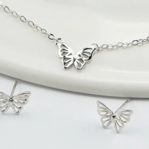 Dây chuyền bạc nữ mẫu bươm bướm chất liệu bạc 925 mẫu mới sang trọng APRIL JEWELRY DC016
