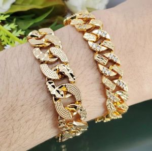 GELANG TANGAN DEWASA RANTAI SISIK NAGA GOLDS BERKILAU MODEL TERBARU ANTI LUNTUR