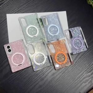 Z Fold8 Wide for Magsafe 360 Rotating Kickstand Shell Pattern Case for Samsung Galaxy Z Fold 8 Axis Protection Magneric Cover