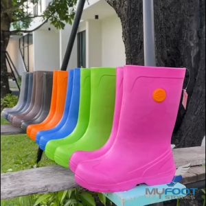 💥รองเท้าบูทกันน้ำ บูทเบา บูทยาว ผลิตในไทย สีสันสดใส💥 EBC 895 / MFS Soft 999 บูทไฟล่อน บูทยาว สีหวานสดใส - MFS