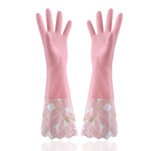 Household Cleaning Gloves Latex Rubber Reusable Kitchen Dishwashing Gloves Waterproof Non-Slip for Laundry Work Garden Pet Care