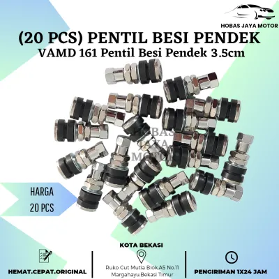 [20 pcs] Pentil Tubeless Motor Besi Pendek 3.5 Cm - MUR ATAS