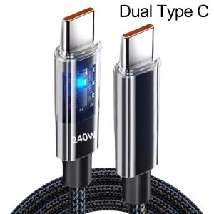 240W 2 in 1 USB C to USB C Fast Charging Foldable Bracket Data Cable Type C Desktop Holder Charging Wire For Iphone17 16 Samsun