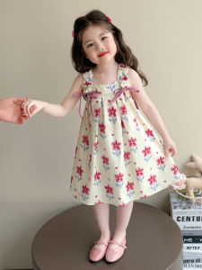 Korean Style Princess Vest Dress Summer Thin Fabric Baby Girls Dress Sweet Princess Vest Skirt Breathable Comfortable Clothing
