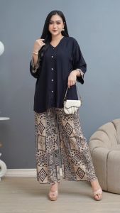 Setelan Lestari Jumbo One Set Rayon Busui Piyama Baju Tidur Wanita