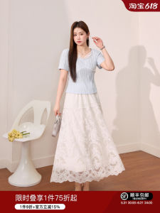 Sweet Lace Two-Piece Look Breathable T-Shirt Women