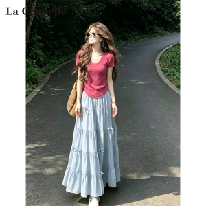 La Chapelle | Sweet Thin Summer High Waist A-line Flared Skirt